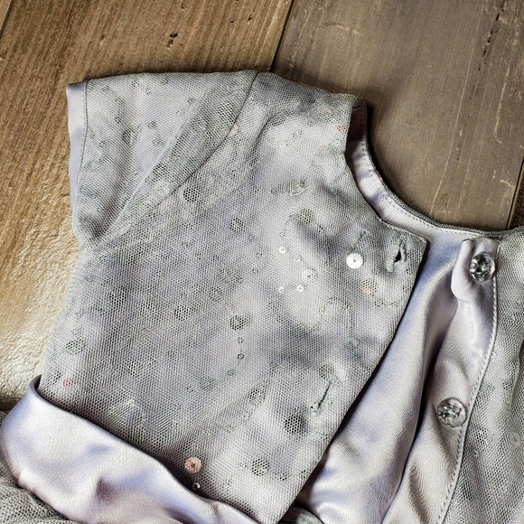 Nanette Lepore Girls Silver Gray Sequin Formal Holiday Dress Size 24m EUC - Picture 8 of 16